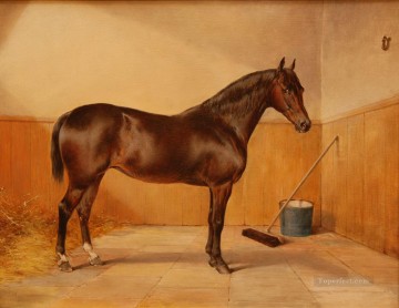 cheval à la grange Peinture à l'huile